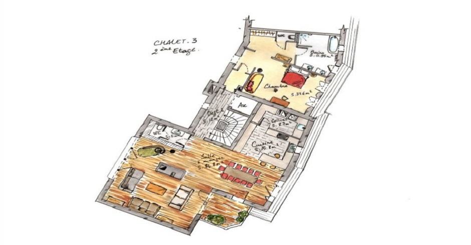 5***** Chalet Ambre floor plan - 2nd Floor