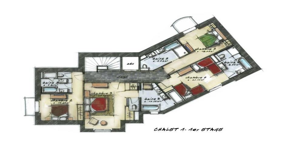 5***** Chalet Ebene - Floor Plan - 1st floor
