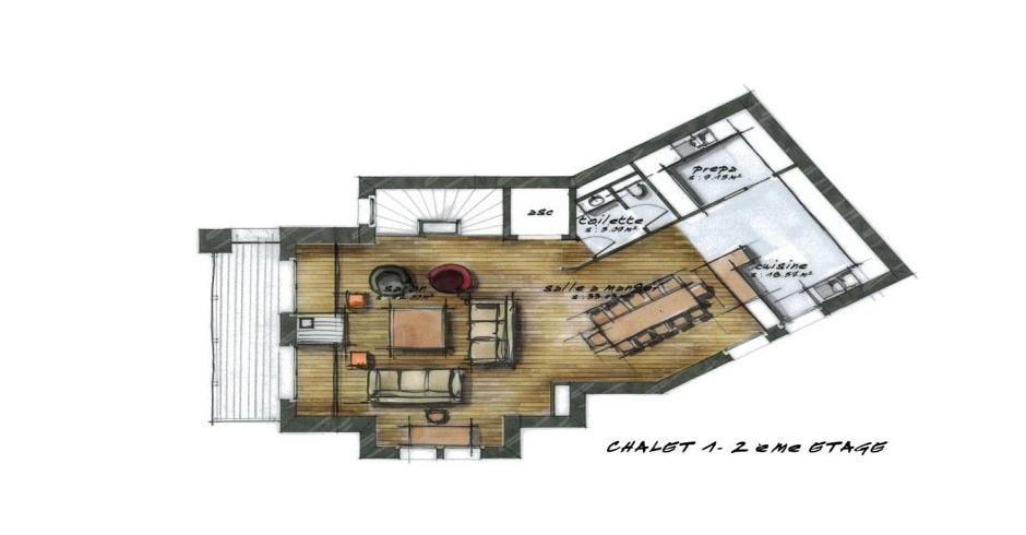 5***** Chalet Ebene - Floor Plan - 2nd floor