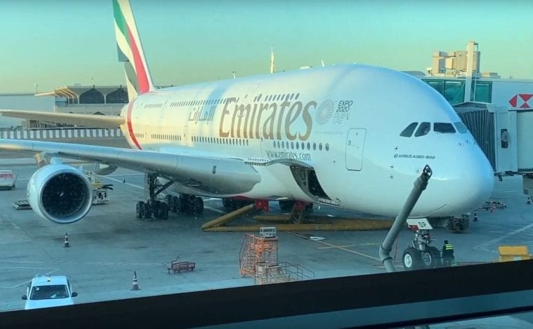 Flying Emirates A380