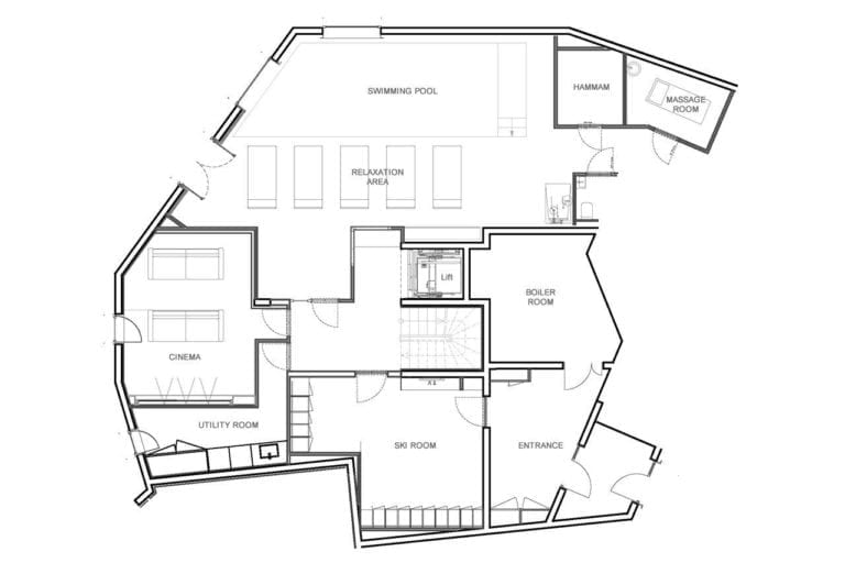 Chalet O Valala Floor Plan Level -1
