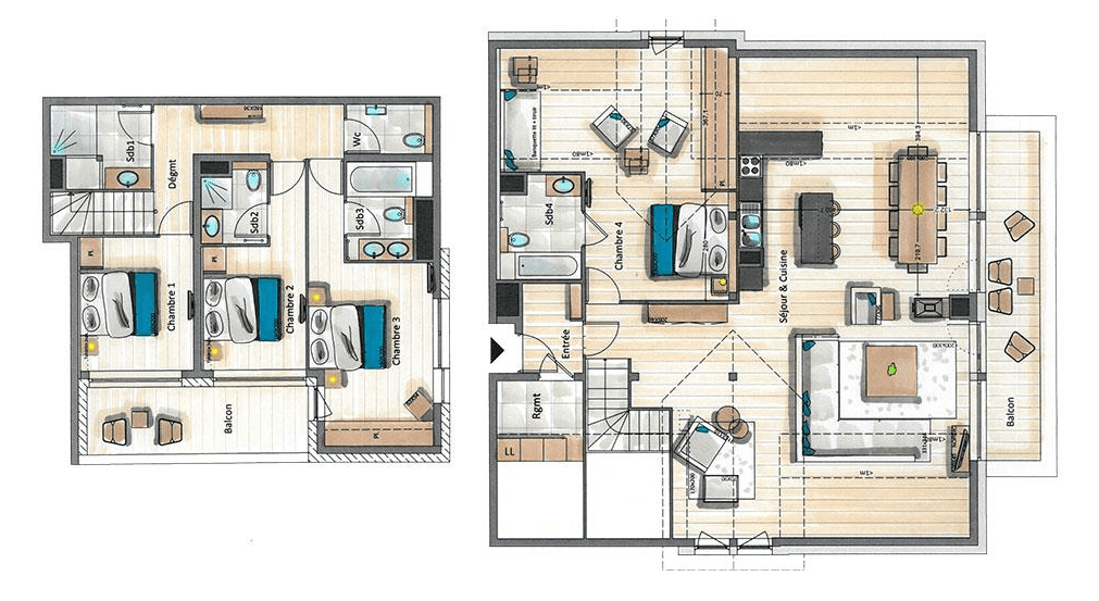 Mammoth Lodge 4 Bedroom D13 Penthouse Floor Plan