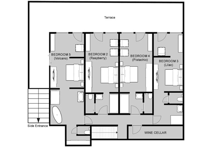 Chalet Quezac Tignes Ground Floor Plan