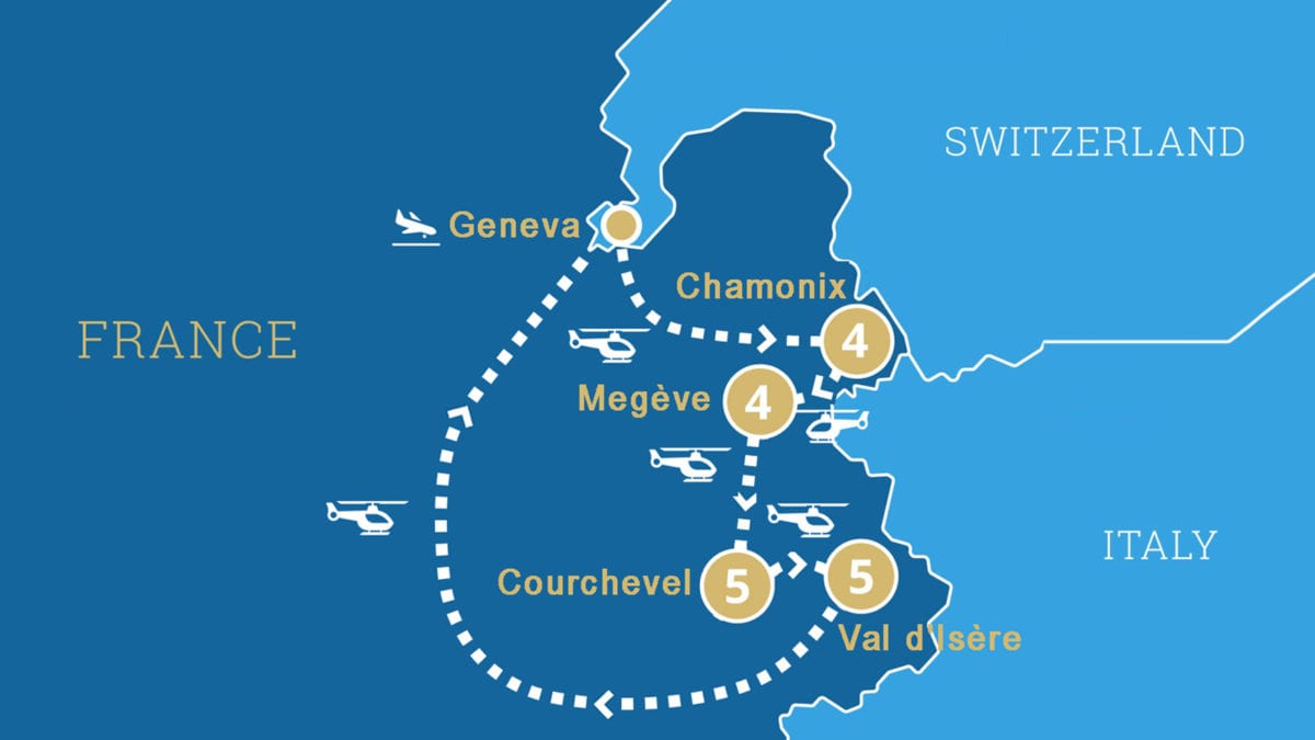 19 Day French Alps Discovery Platinum - Tour Map