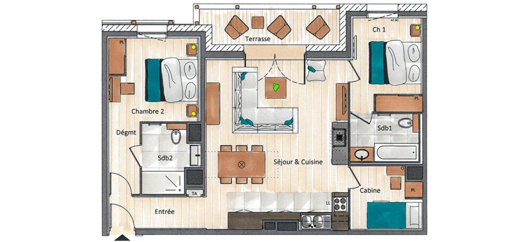 Residence Annapurna A204 Floor Plan