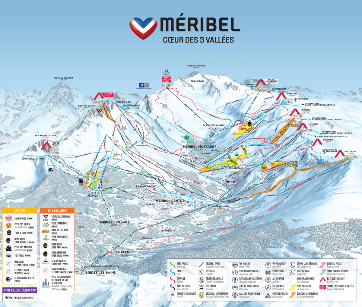 Meribel trail map 2022