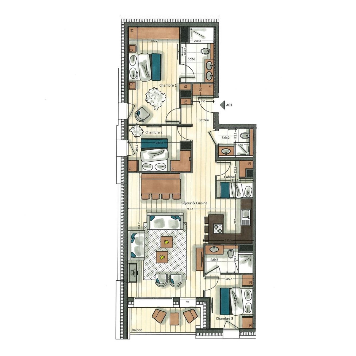Vail Lodge Apartment A01 3 Bedroom + Cabin Val D'isère1