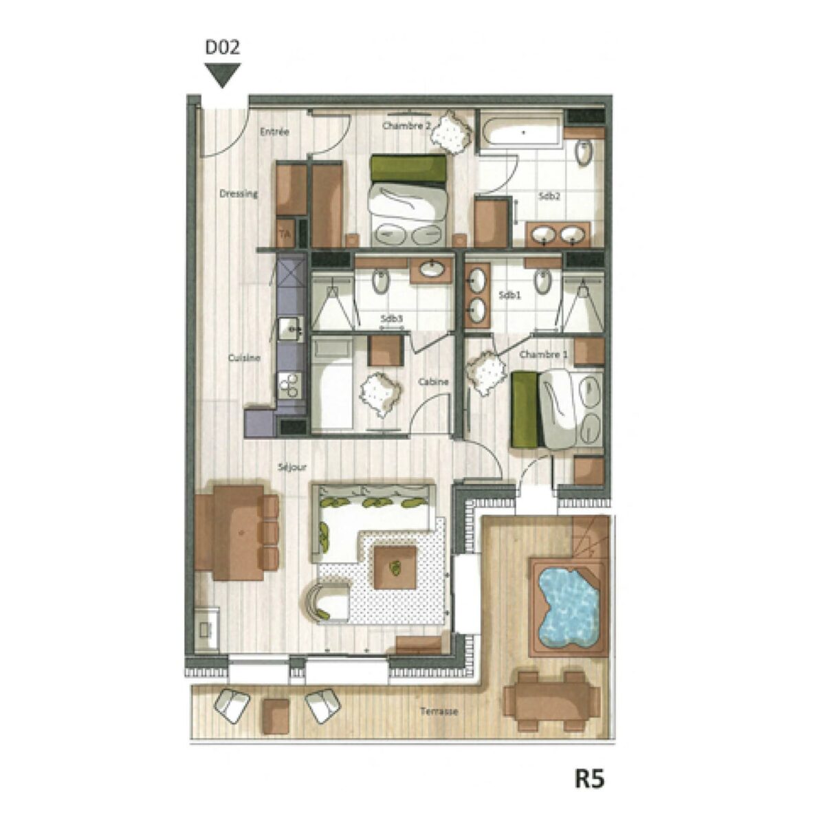 Falcon Lodge D02 Floor Plan