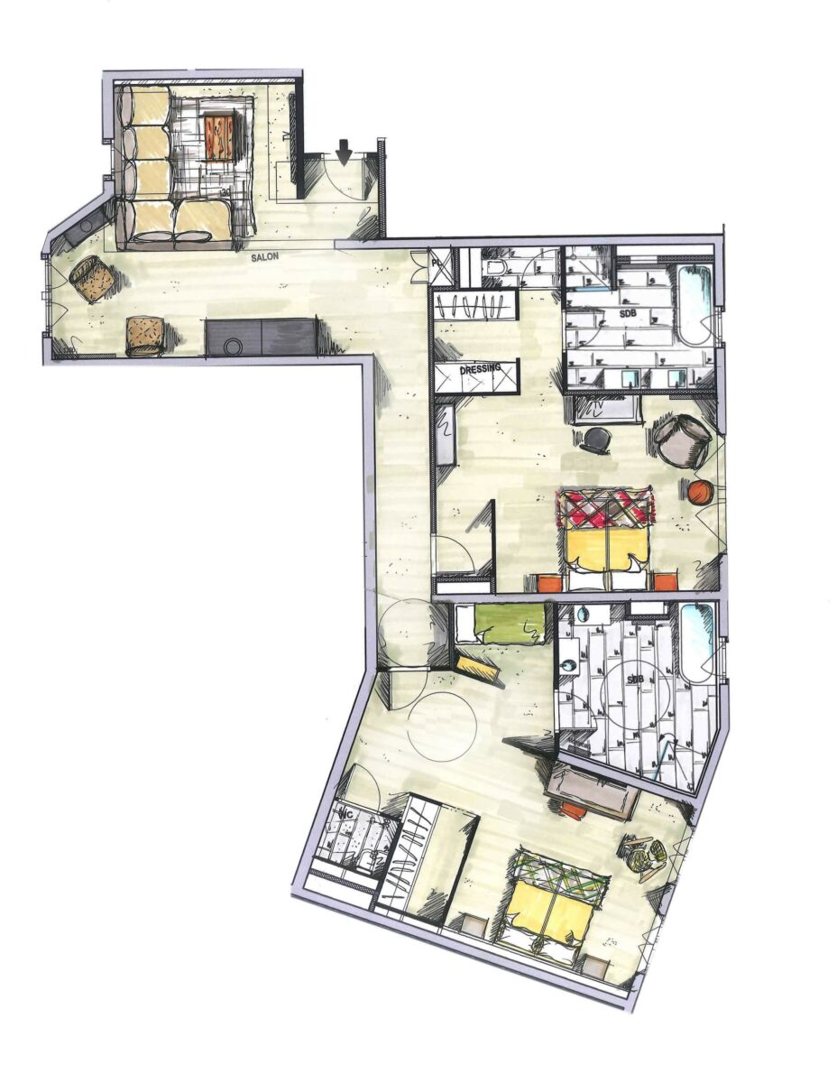 Hôtel La Mourra Suite 2 Chambres 145 M² Plan