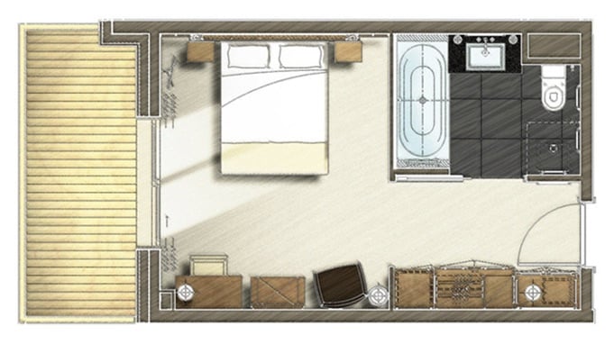 Hotel Le Kaila Elegance Room Floor Plan