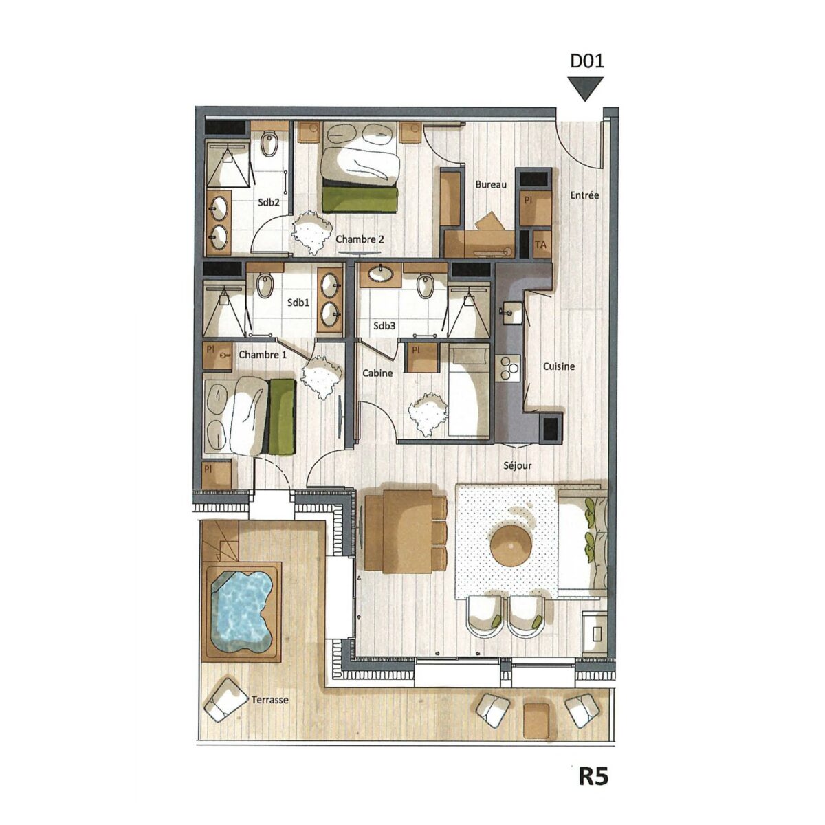 Falcon Lodge D01 Floor Plan