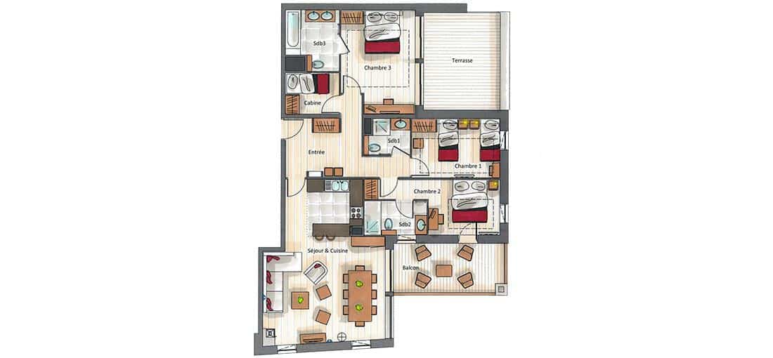Keystone Lodge C04 Floor Plan