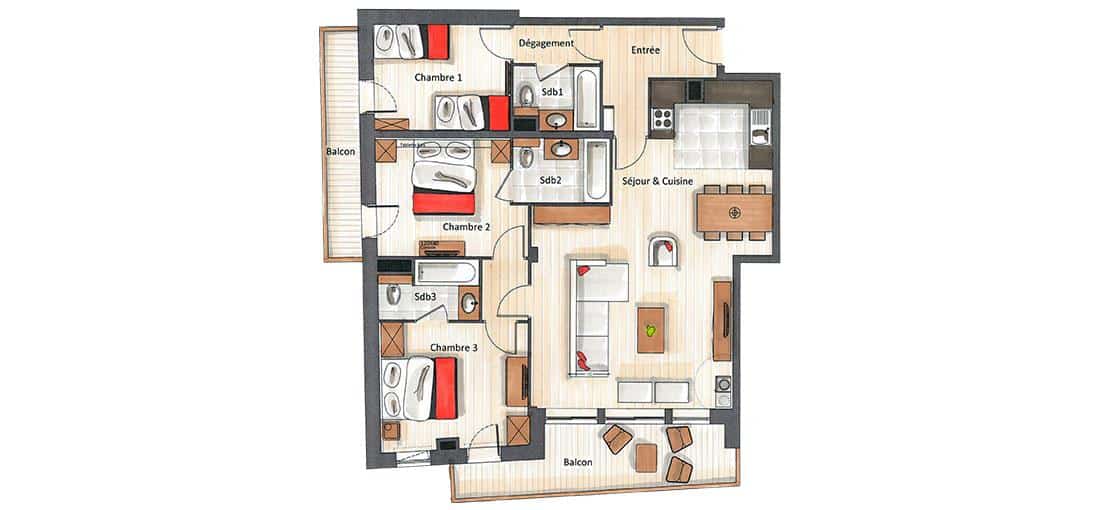 Keystone Lodge C01 Floor Plan