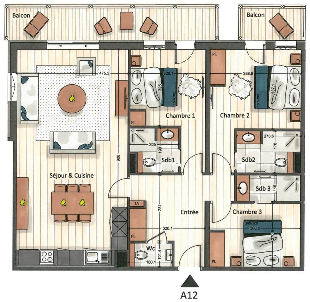 Manali Lodge Dablam Suite Floor Plan