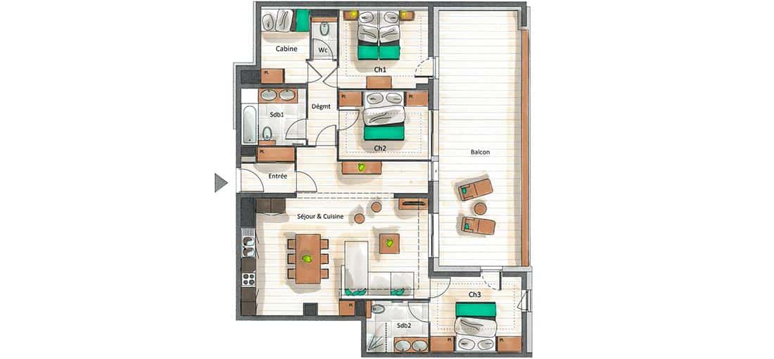 Whistler Lodge B05 Floor Plan