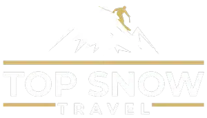 Top Snow Travel Logo Alt White Gold 2